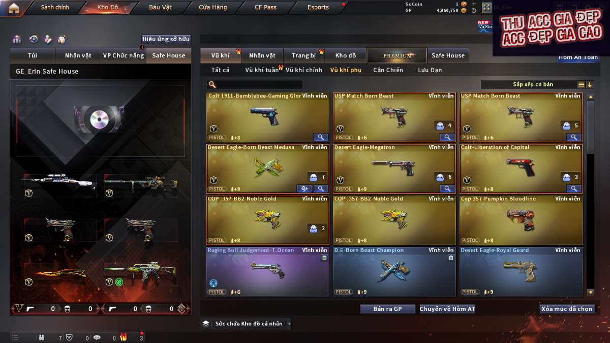shop acc cf uy tin gia re